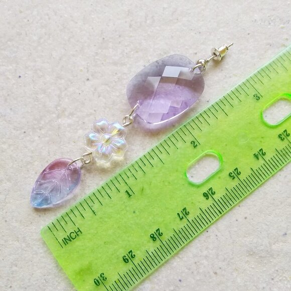 Instagram Ready! Breathtakingly Beautiful! Romantic XLong Flower Dangle Earrings - Picture 11 of 13